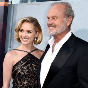 Actress Greer Grammer (L) and her father Kelsey Grammer arrive at the premiere of Amazon Studios' "The Last Tycoon" at the Harmony Theatre on July 27, 2017 in Los Angeles, California.  (Photo by Kevin Winter/Getty Images)