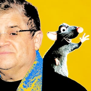 Patton Oswalt and Remy in "Ratatouille"