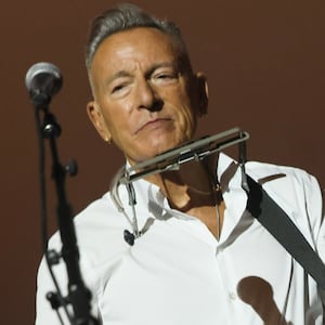 Bruce Springsteen performs at the AFI FEST 2025 Presented By Canva Opening Night "Springsteen: Deliver Me From Nowhere" Premiere at TCL Chinese Theatre on October 22, 2025 in Hollywood, California.