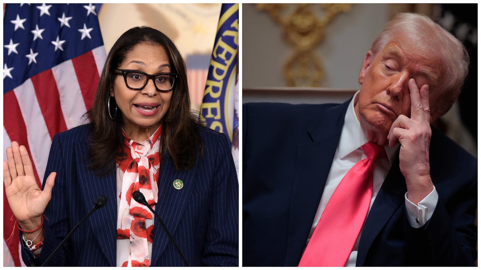 Sydney Kamalger-Dove and Donald Trump