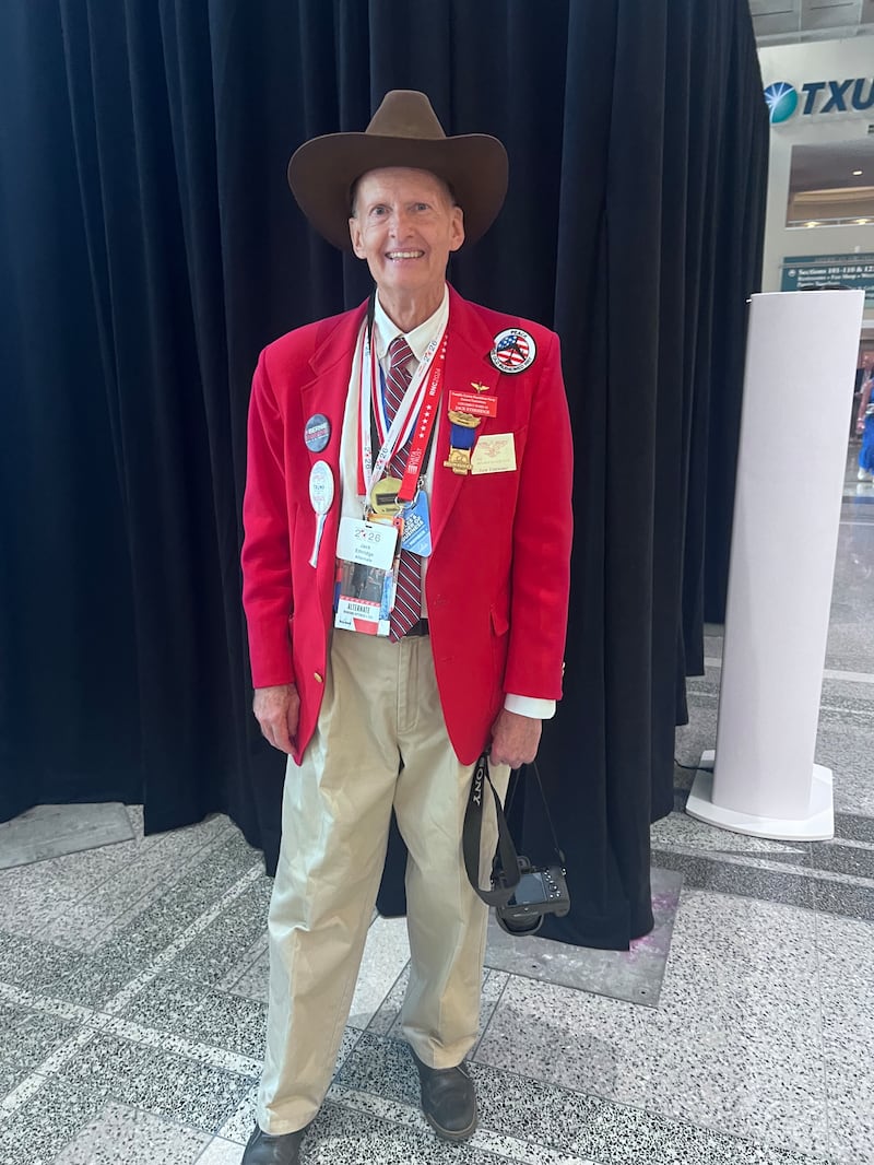 Jack Ethridge, from Ohio, was among the attendees at the Republican midterm convention in Dallas.