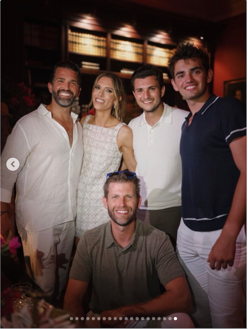 Among the photos Bettina Trump shared were ones including other Trump family members celebrating in the Bahamas.