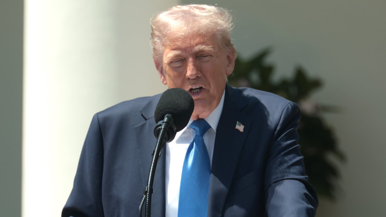 President Donald Trump delivered remarks during a National Day of Prayer event at the White House where he claimed he was "saving Medicaid" as Republicans are divided over including program cuts in his massive bill.