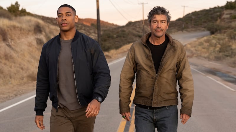 Aaron Pierre and Kyle Chandler in 'Lanterns'
