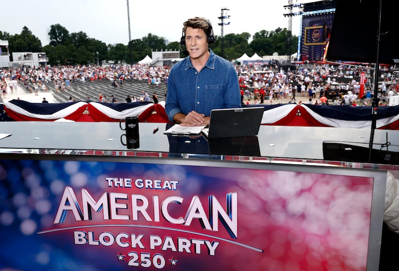 Tony Dokoupil anchors a special edition of CBS Evening News from Washington, D.C. on July 4, 2026.
