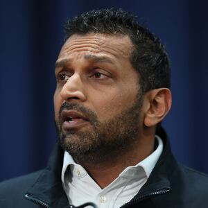 FBI Director Kash Patel speaks during a press conference  on October 23, 2025 in New York City.