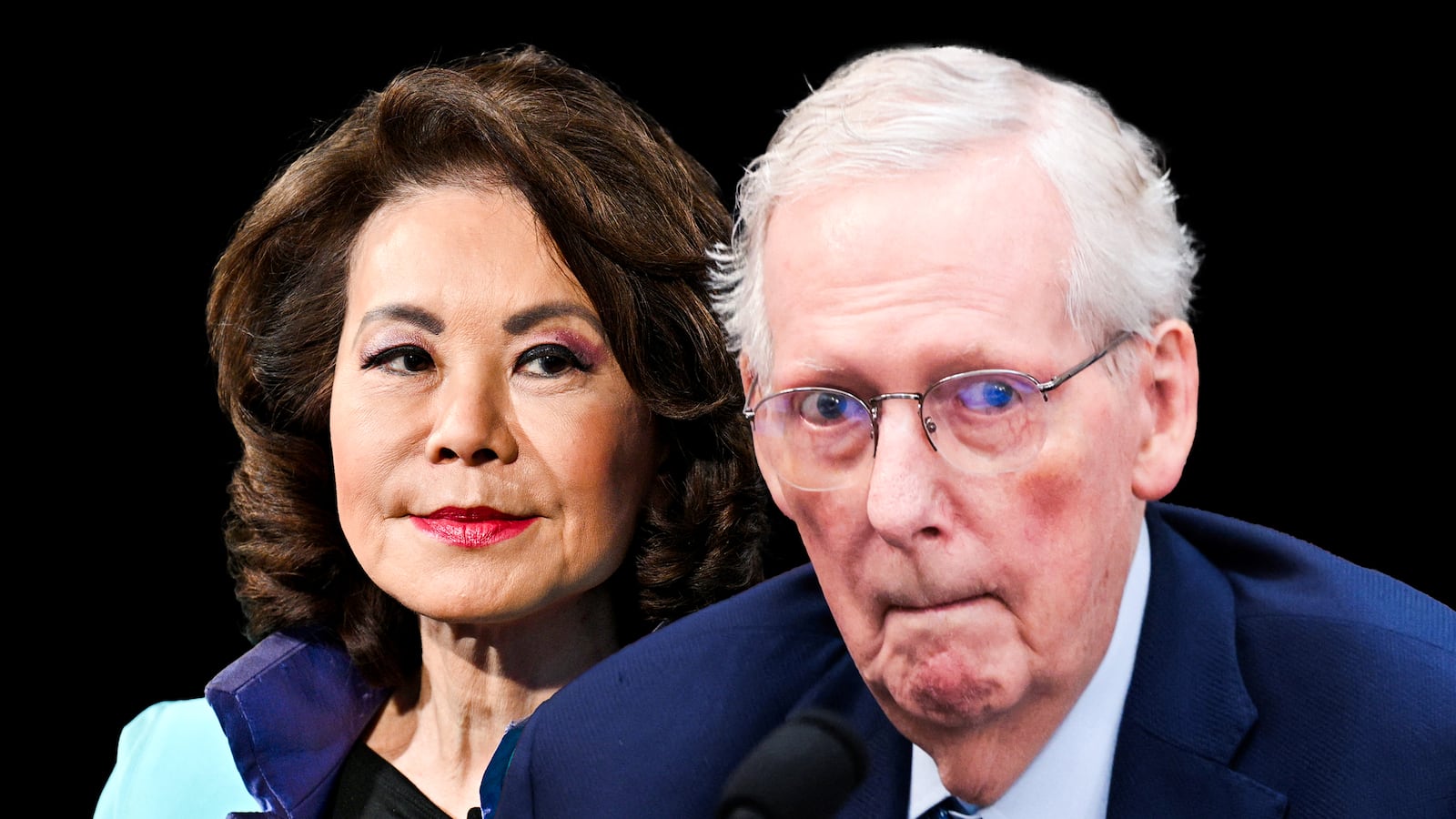 Elaine Chao and Mitch McConnell.