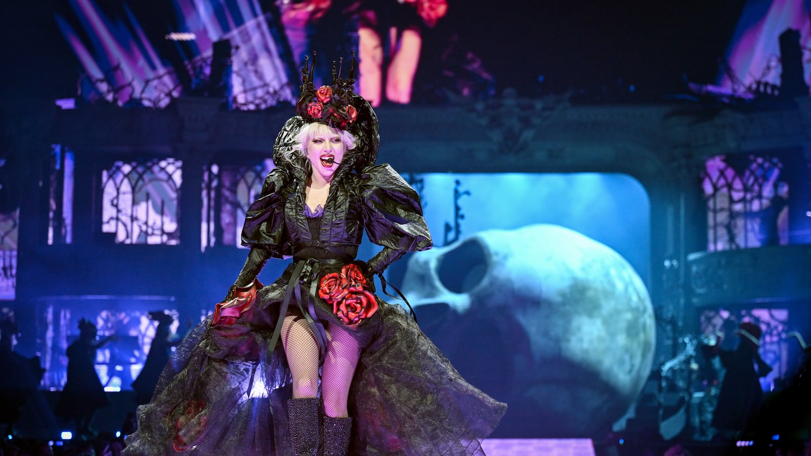 LONDON, ENGLAND - SEPTEMBER 29: (Exclusive Coverage) Lady Gaga performs on stage at The O2 Arena on September 29, 2025 in London, England. (Photo by Samir Hussein/Getty Images for Live Nation)