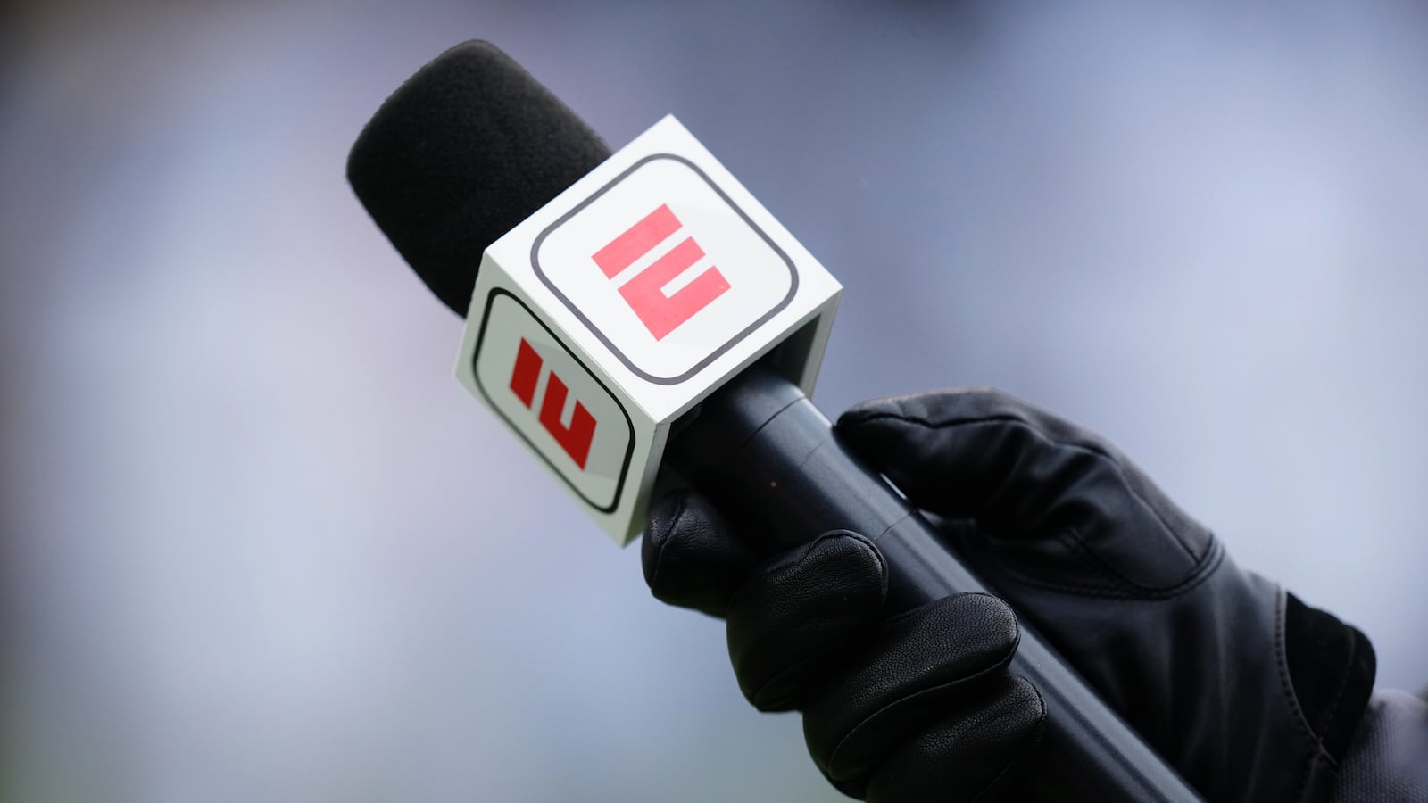 General view of an ESPN microphone during the first half of a Colorado Buffaloes spring game at Folsom Filed.