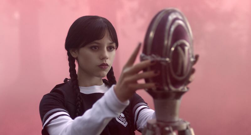 Jenna Ortega as Wednesday Addams.
