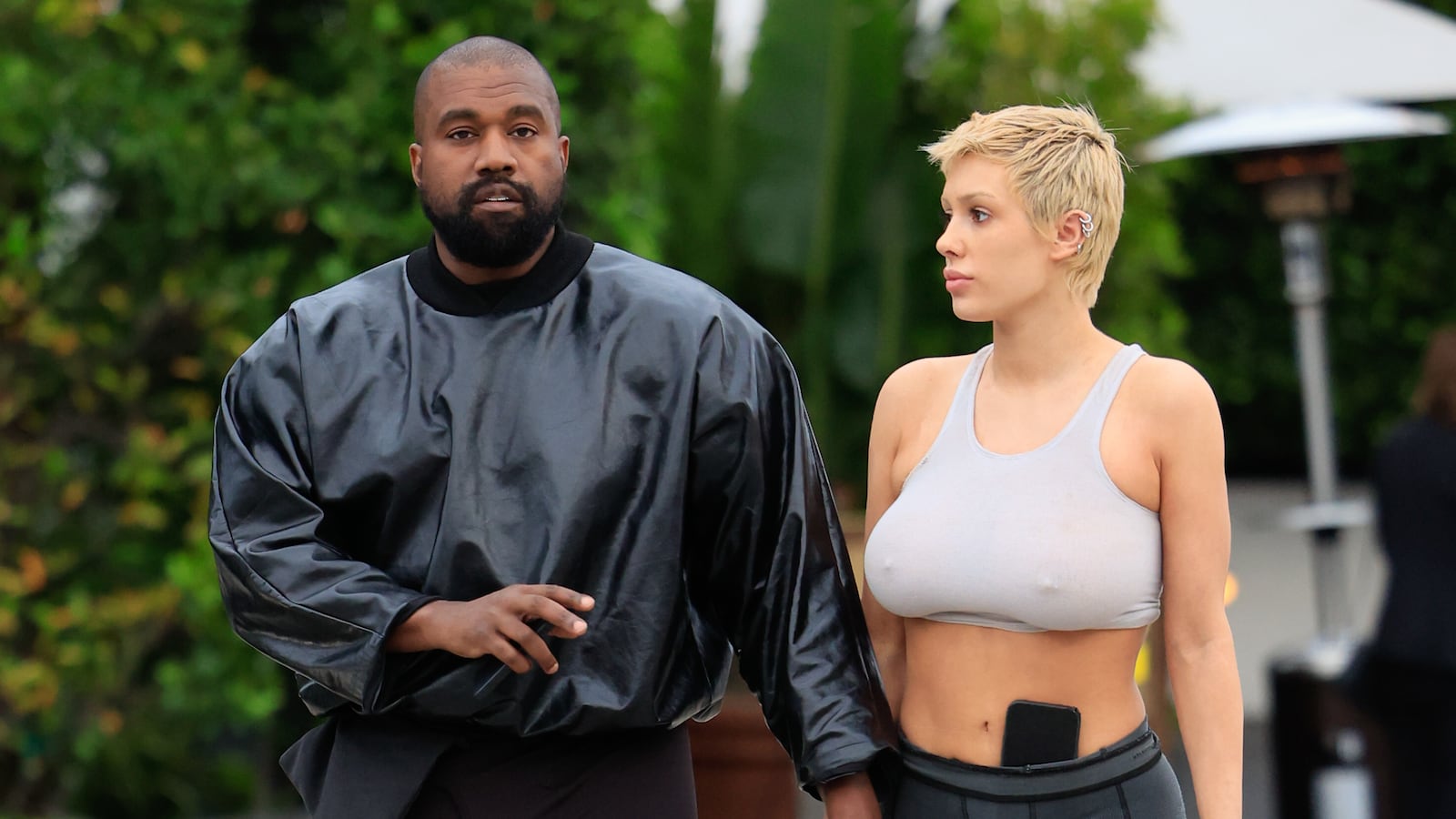 Kanye West and Bianca Censori are seen on May 13, 2023 in Los Angeles, California.