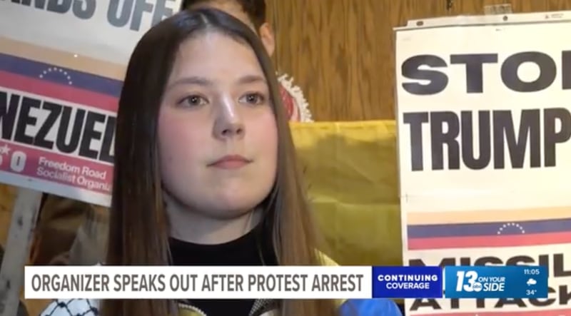 Jessica Plichta speaks to local media about her arrest.