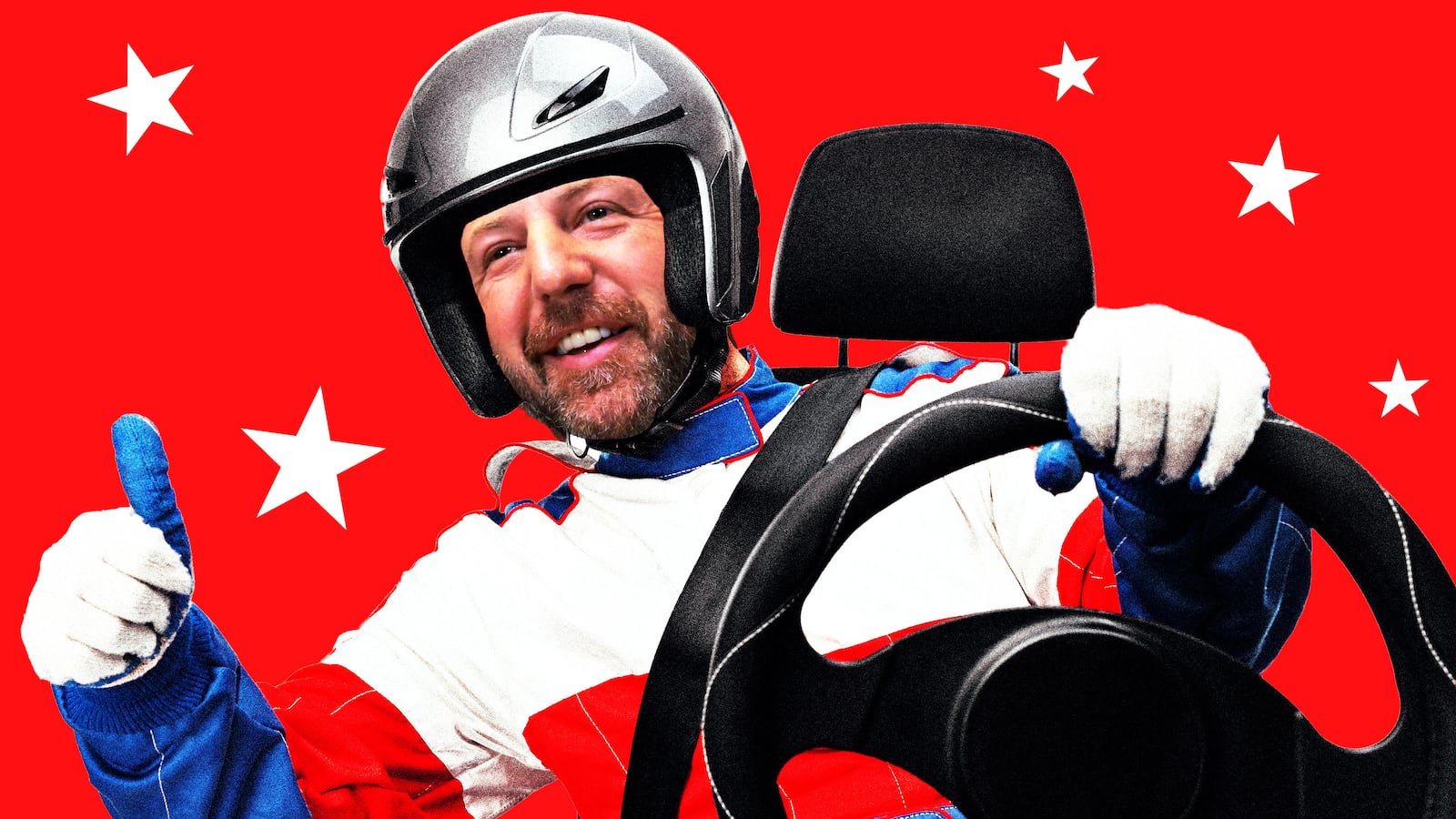 Markwayne Mullins as a race car driver