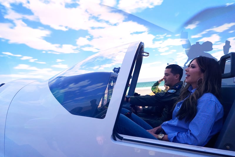 6, 2025 in Salinas, Ecuador. The visit comes as the future of foreign military presence in Ecuador will be decided by voters in a Nov. 16 referendum. (Photo by Pool/Getty Images)