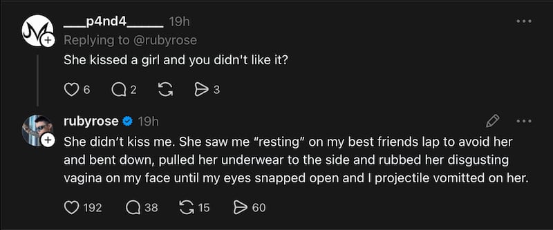 Ruby Rose via Threads