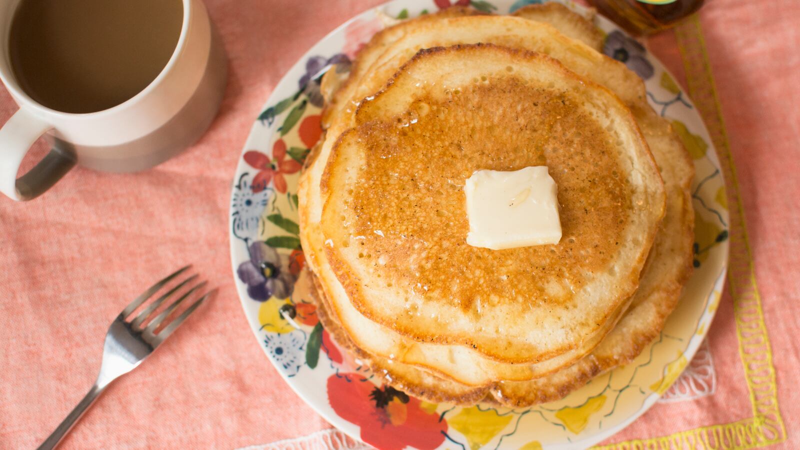 Stock image of pancakes.