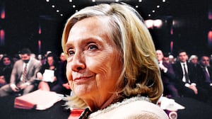 A photo illustration of Hillary Clinton.