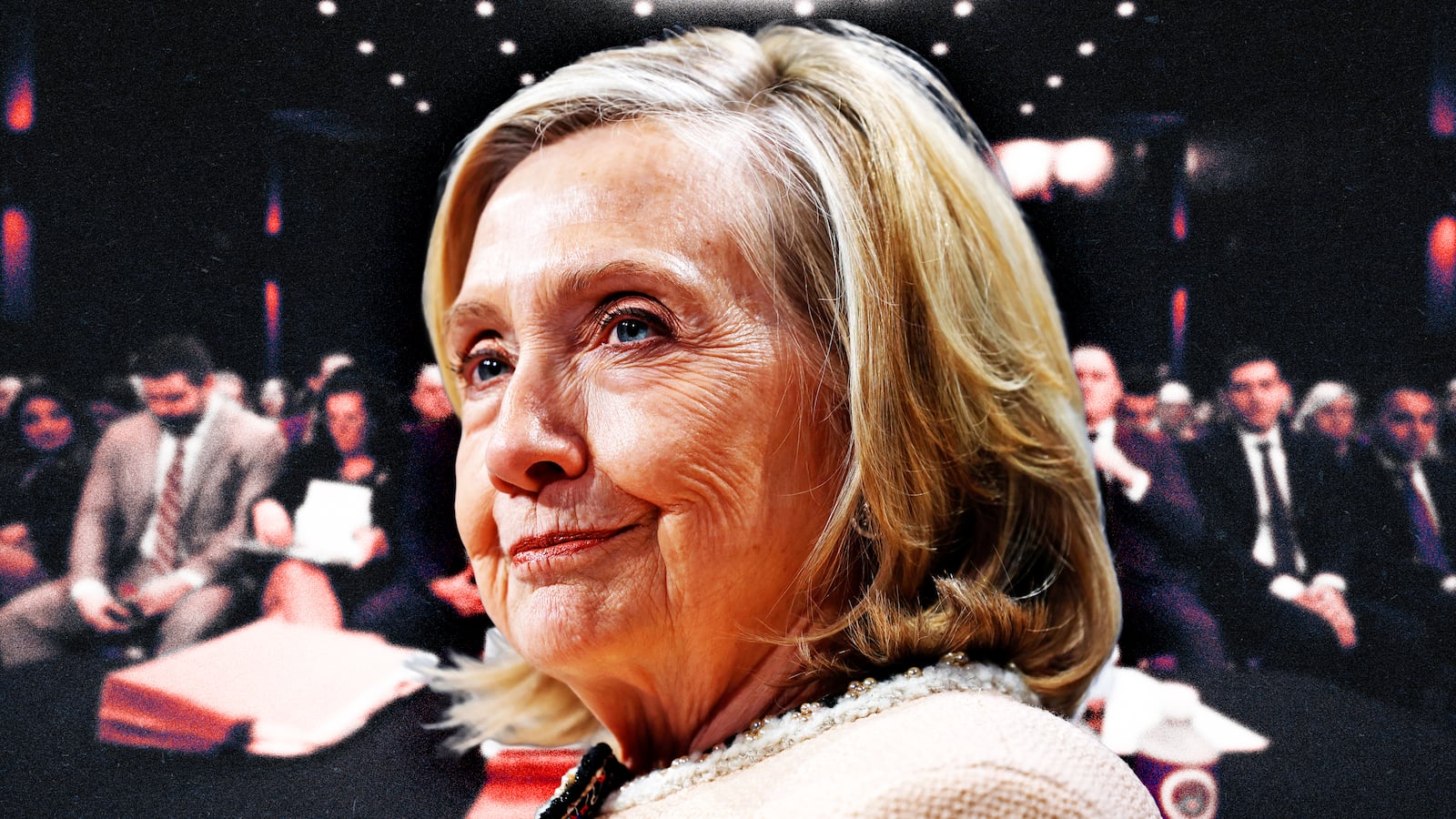 A photo illustration of Hillary Clinton.