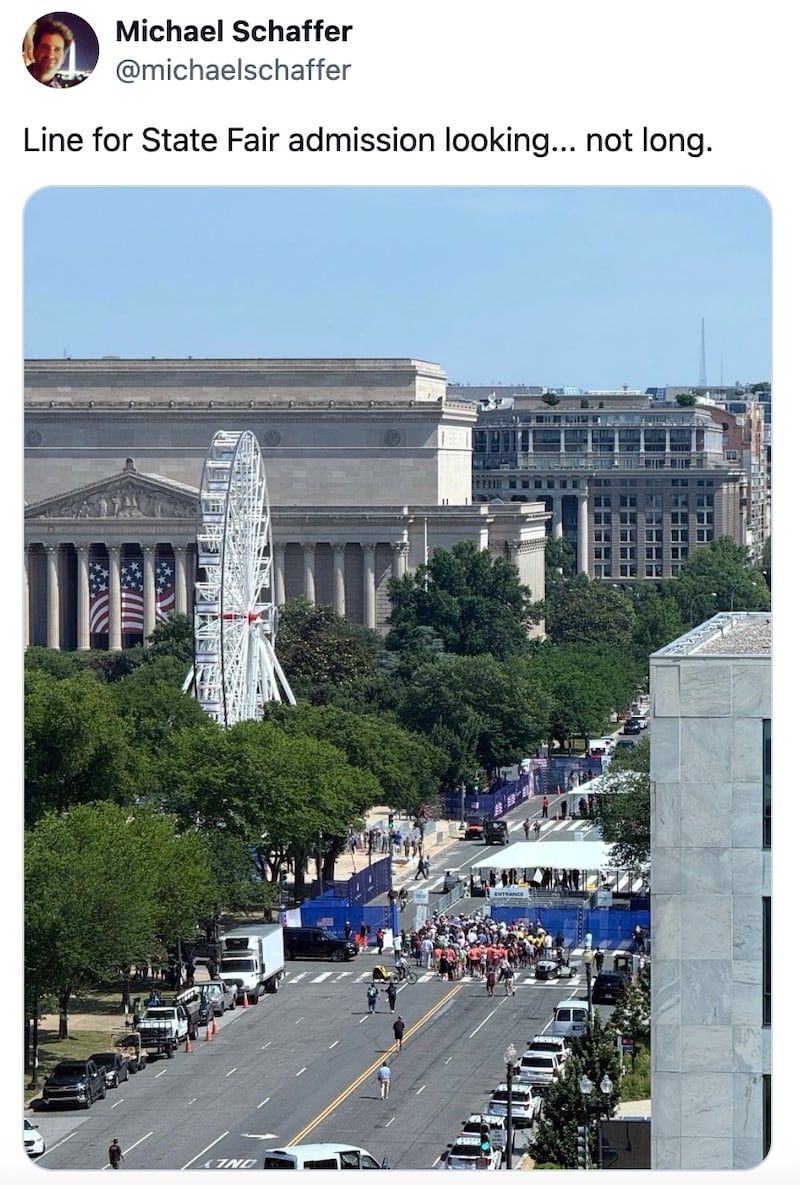 Social media users share photos from Trump's State Fair.