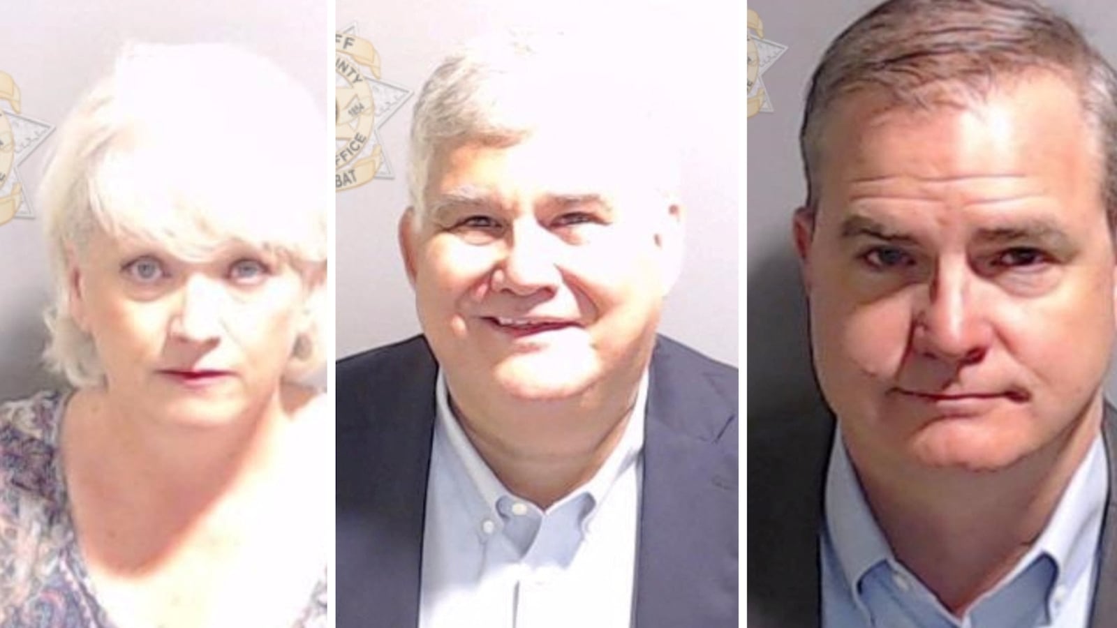 Mugshots of Cathy Latham, David Shafter, and Shawn Still.