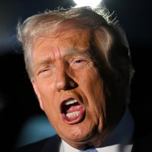U.S. President Donald Trump speaks to reporters before boarding Air Force One on November 16, 2025 at Palm Beach International Airport in West Palm Beach, Florida.