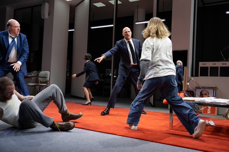 Mark Strong and the cast of "Oedipus"