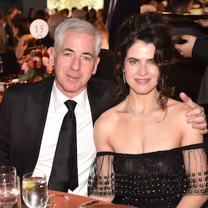 Bill Ackman and Neri Oxman attend the 2024 CSHL Double Helix Medals Dinner at the American Museum of Natural History on November 14, 2024 in New York City.