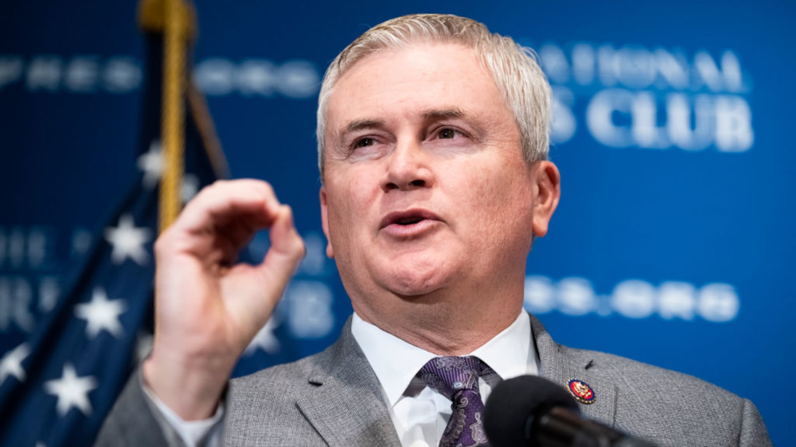 Rep. James Comer, R-Ky., chairman of the House Oversight Committee, speaks during a National Press Club Headliners Newsmaker program about the committees agenda.