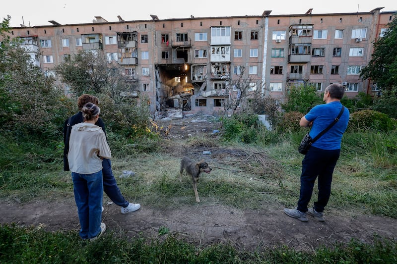 in the course of the Russia-Ukraine conflict in the town of Horlivka (Gorlovka) in the Donetsk region, a Russian-controlled area of Ukraine, June 24, 2026. REUTERS/Alexander Ermochenko