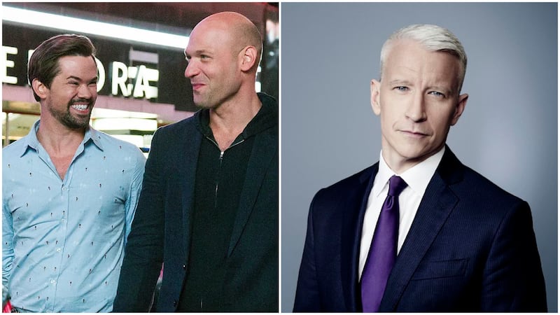 Andrew Rannells, Corey Stoll, and Anderson Cooper