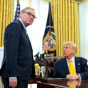 WASHINGTON, DC - MARCH 07: U.S. President Donald Trump speaks with Director of the National Economic Council Kevin Hassett in the Oval Office at the White House on March 07, 2025 in Washington, DC. The U.S. economy added 151,000 jobs, with the unemployment rate rising slightly to 4.1%, according to the Bureau of Labor Statistics. (Photo by Anna Moneymaker/Getty Images)