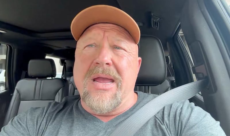 Jones wore a pained expression as he lamented Trump's decline.