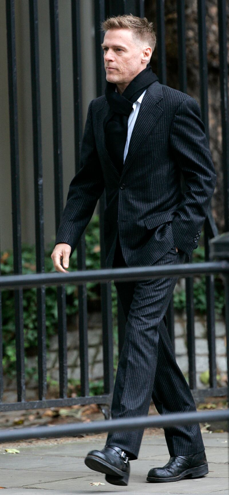 Bryan Adams arrives for the Service of Thanksgiving for the Life of Diana at the Guards' Chapel at Wellington Barracks in London, August 31, 2007.