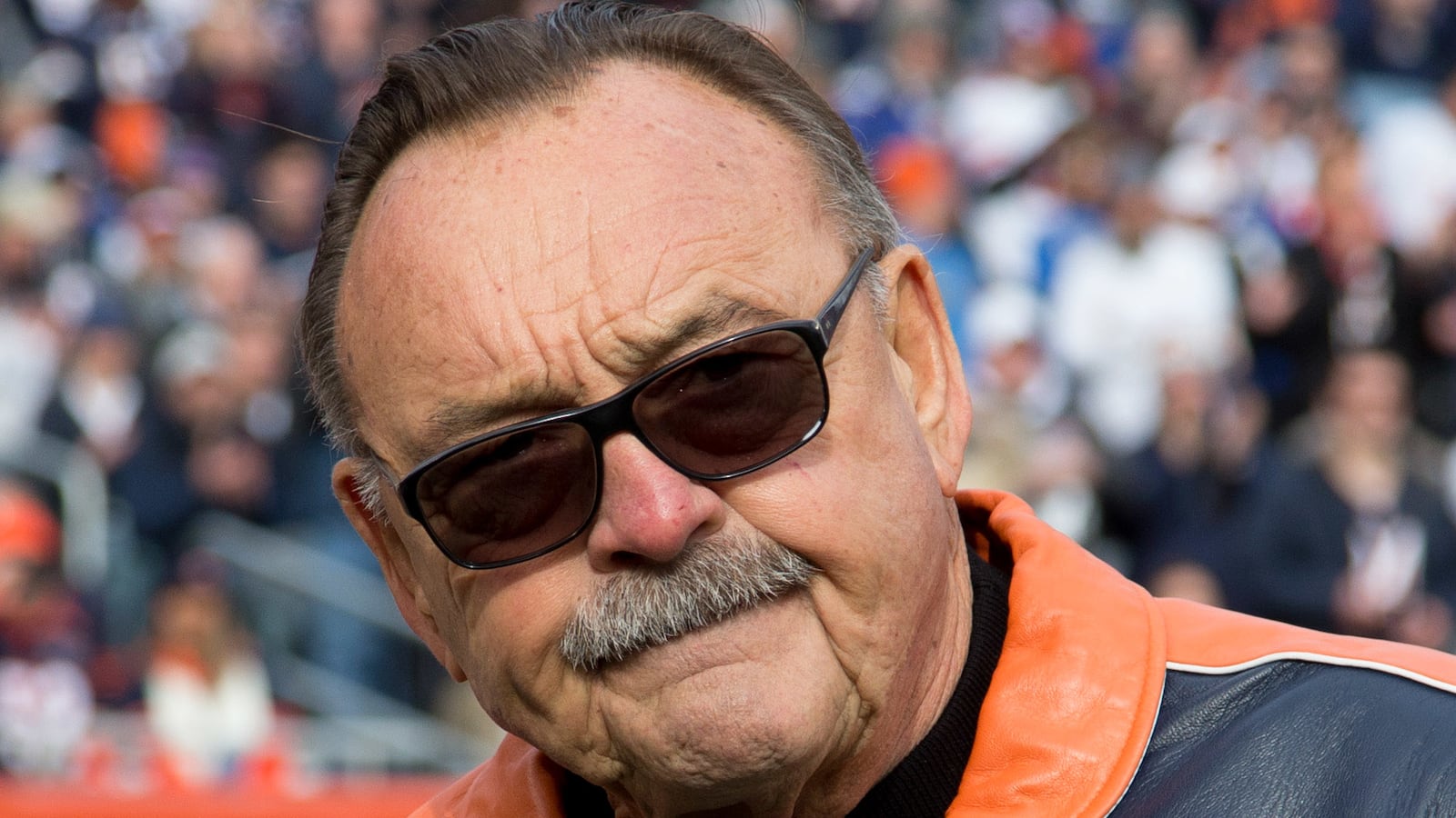 Dick Butkus stands on the sidelines during the game between the Chicago Bears and the New York Giants at Soldier Field, Nov. 24, 2019, Chicago, IL, USA.