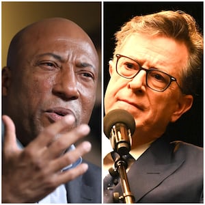 Byron Allen and Stephen Colbert