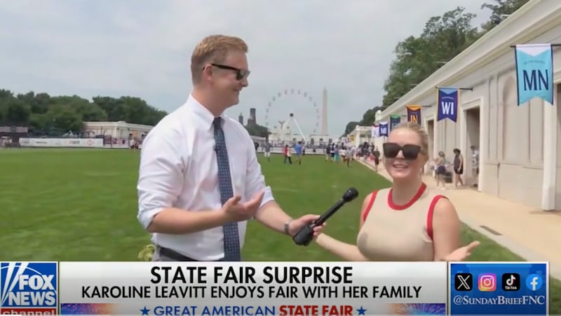 Peter Doocy interviews Karoline Leavitt on Fox News.