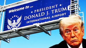 Donald Trump Airport photo illustration