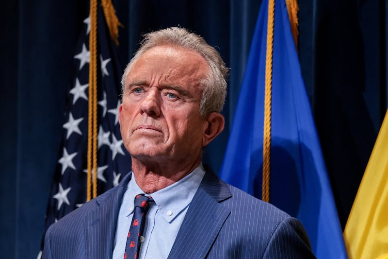 U.S. Secretary of Health and Human Services (HHS) Robert F. Kennedy Jr. attends a press conference to discuss new actions HHS and the White House Anti-Fraud Task Force are taking to combat healthcare fraud, at the U.S. Department of Health and Human Services in Washington, D.C., U.S., July 21, 2026.