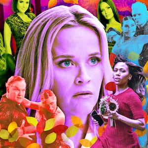 A photo illustration of scenes from The Morning Show, Real Housewives of Salt Lake City, and Dancing With the Stars.