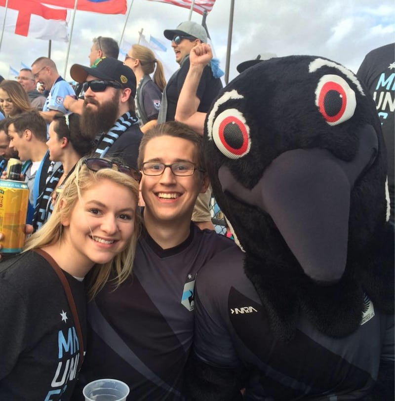 Brandon Sigüenza and his partner, who was not detained by ICE.