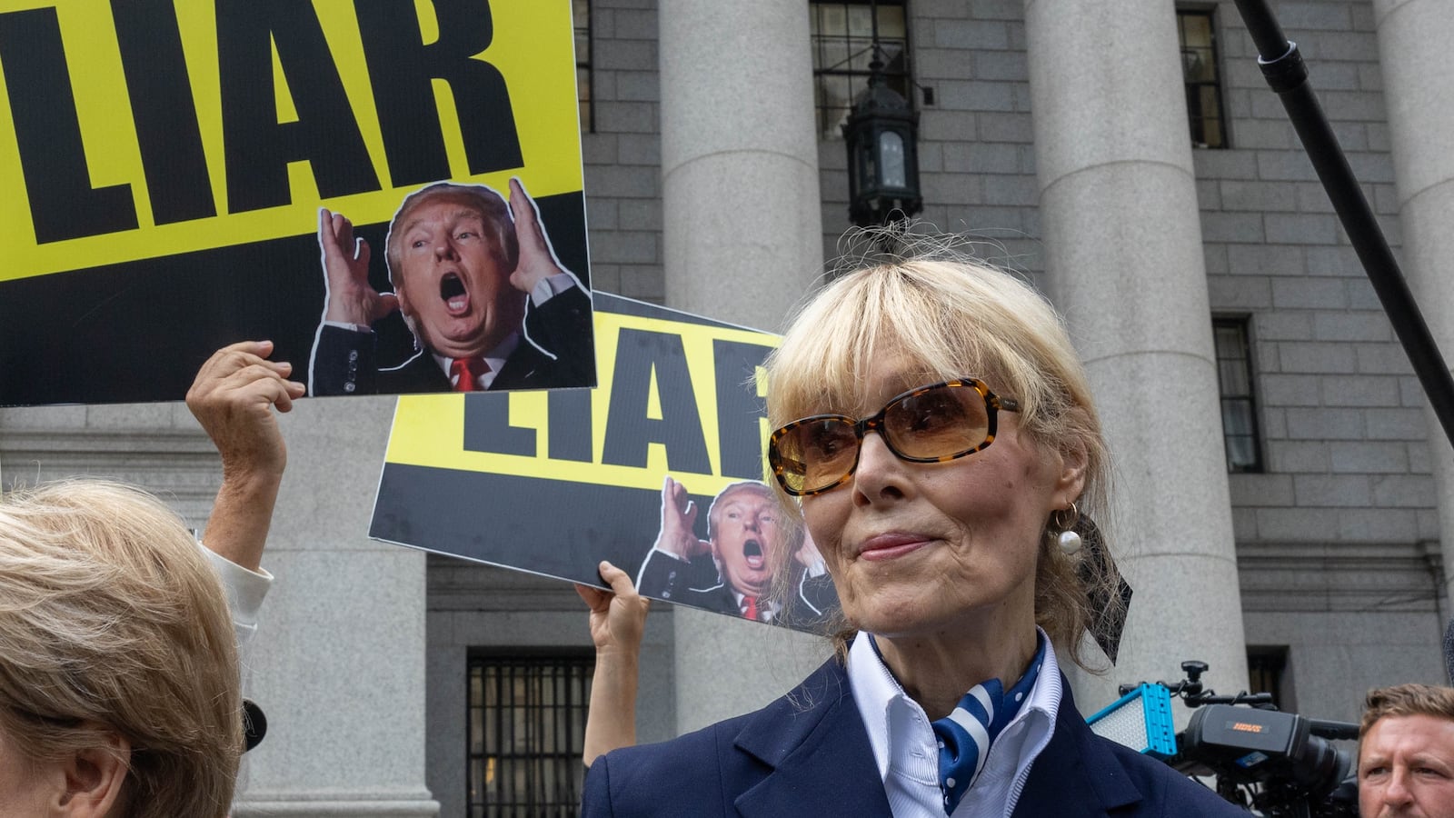 NEW YORK, NEW YORK - SEPTEMBER 6: E. Jean Carroll leaves the courthosue on September 6, 2024 in New York City. Both parties appear in court today as Trump's lawyers fight to overturn the jury's finding that he sexually abused E. Jean Carroll. (Photo by Alex Kent/Getty Images)