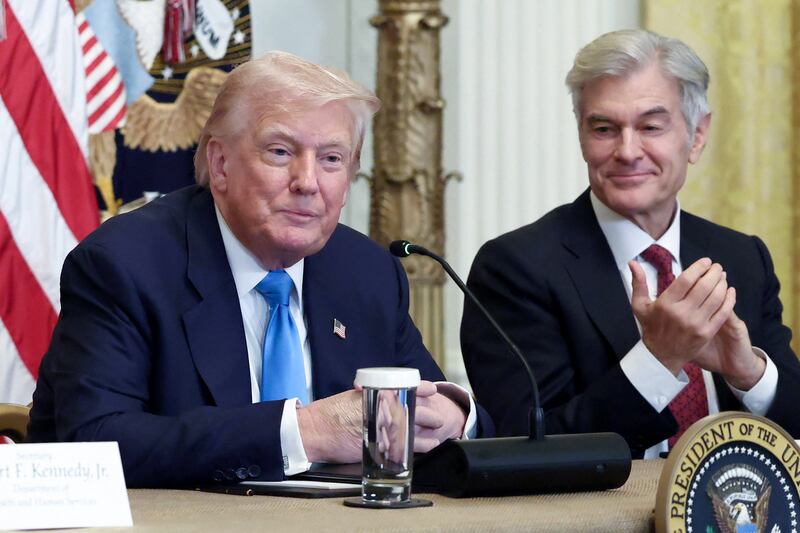 Dr. Mehmet Oz, Administrator for the Centers for Medicare & Medicaid Services, during the "Making Health Technology Great Again" event in the East Room at the White House in Washington, D.C., U.S., July 30, 2025. REUTERS/Evelyn Hockstein