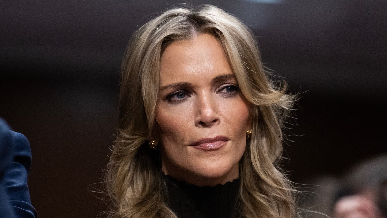 UNITED STATES - JANUARY 14: Megyn Kelly listens to testimony by Pete Hegseth, President-elect Donald Trump's nominee to be defense secretary, during his Senate Armed Services confirmation hearing in Dirksen building on Tuesday, January 14, 2025. (Tom Williams/CQ-Roll Call, Inc via Getty Images)