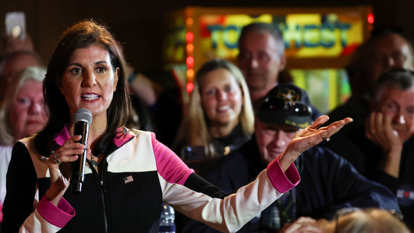 Republican presidential candidate and former U.S. Ambassador to the United Nations Nikki Haley