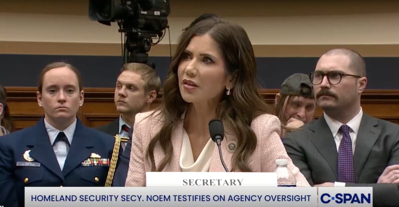 Kristi Noem is grilled on her alleged affair.