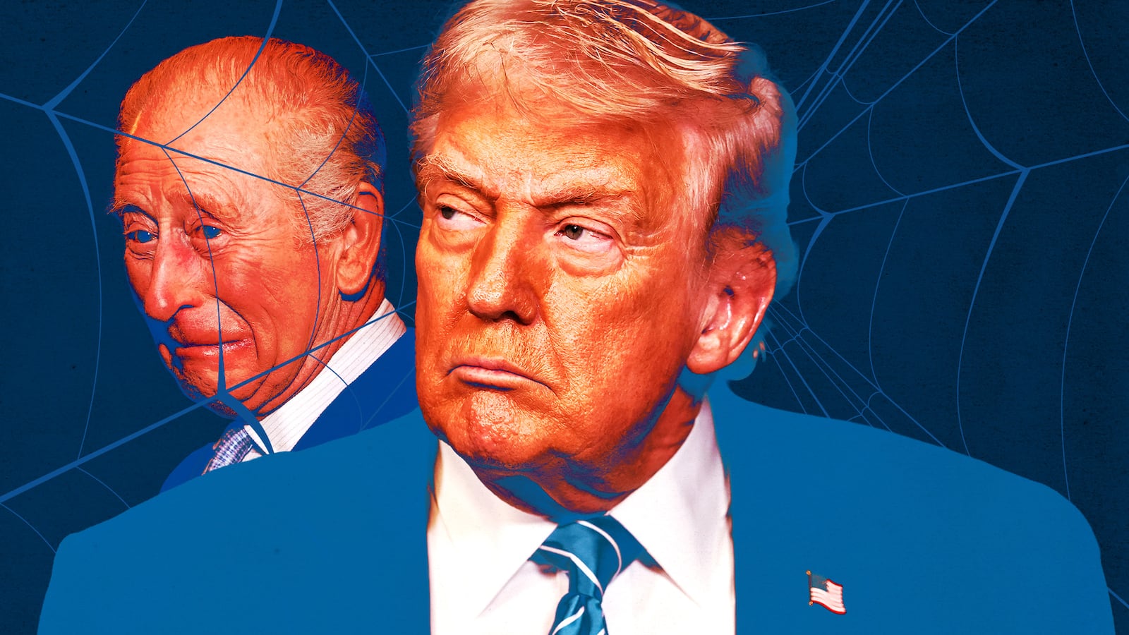 King Charles and Donald Trump. illo