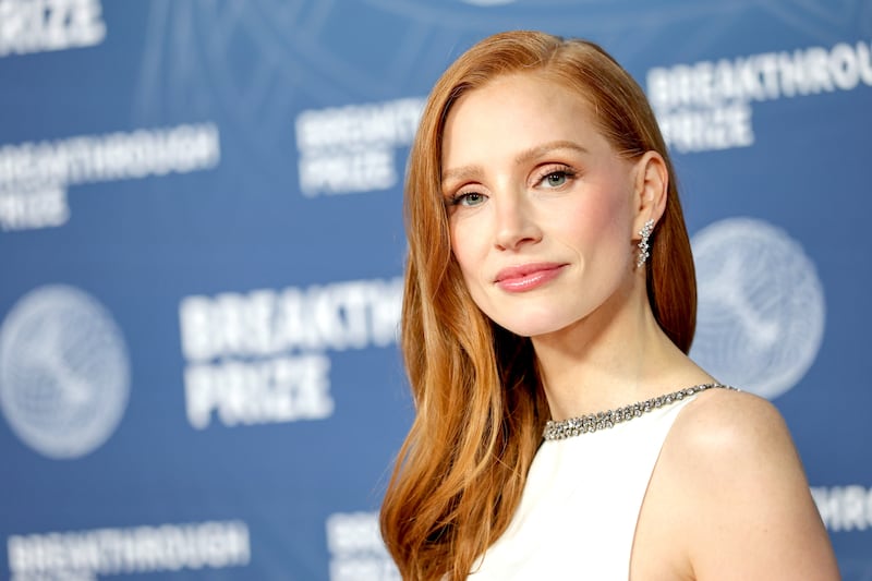 Jessica Chastain attends the 11th Breakthrough Prize Ceremony at Barker Hangar on April 05, 2025 in Santa Monica, California.