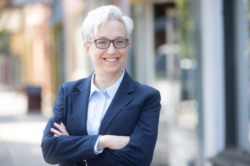 Democratic candidate for the Governor of Oregon, Tina Kotek, running in the 2022 U.S. midterm elections, appears in an undated handout photo provided October 11, 2022.