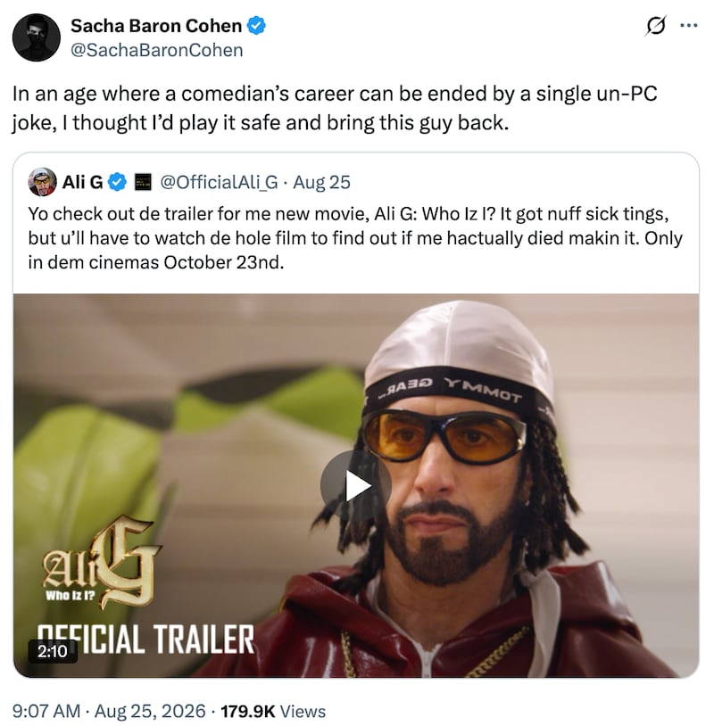 baron cohen x