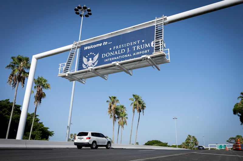 Newly named Palm Beach International Airport.